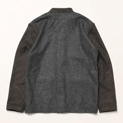 Grey Brown Wool Silk Janker Jacket