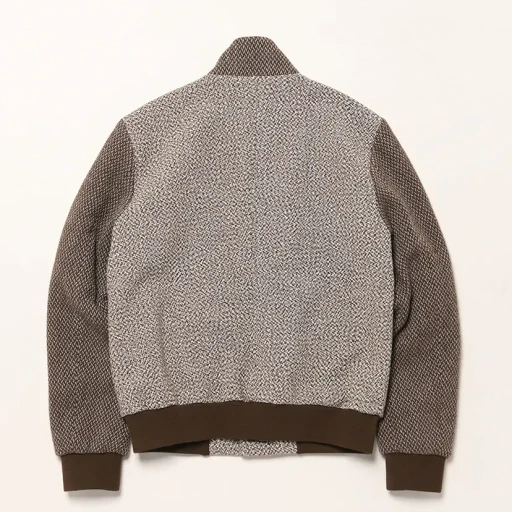 Brown Mixed Wool Linen Button Up Jacket