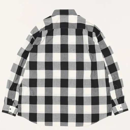 Block Check Stand Collar Shirt