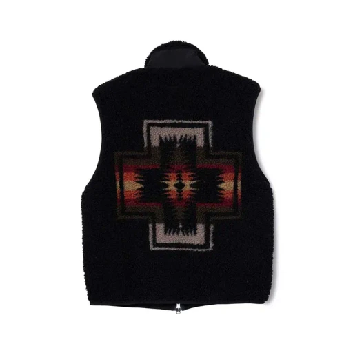 Boa Jacquard Stand Vest