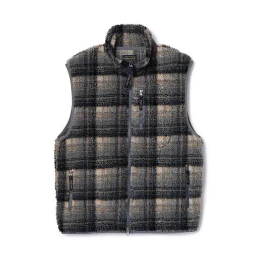 Boa Jacquard Stand Vest