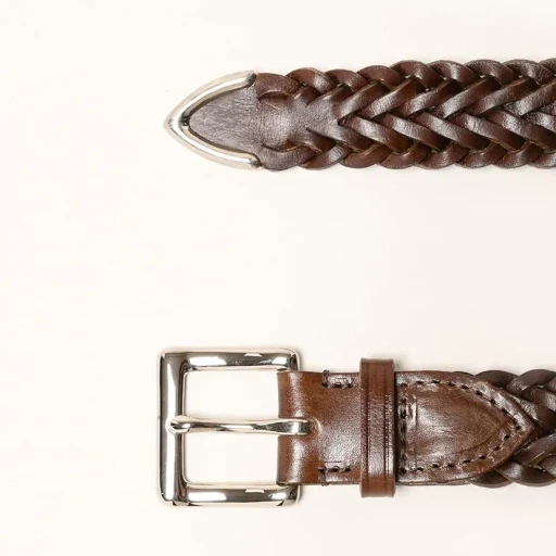 P0300 Russet Plaited Belt With Tip