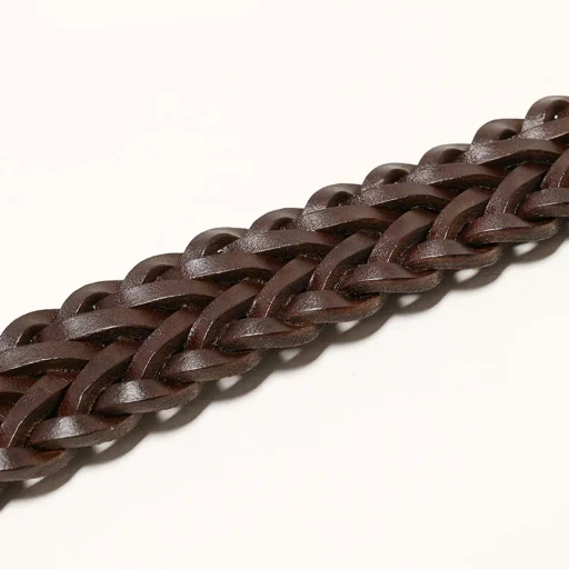 P0300 Russet Plaited Belt With Tip