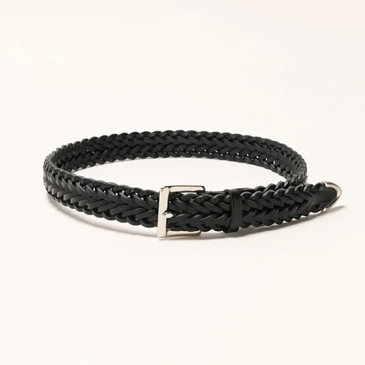 P0300 Russet Plaited Belt With Tip