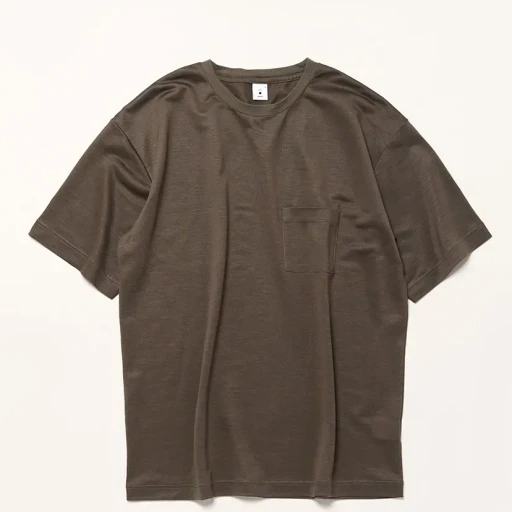 Lyocell Jersey Stitch Crew Neck S/S Pocket Tee