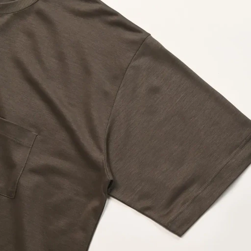 Lyocell Jersey Stitch Crew Neck S/S Pocket Tee