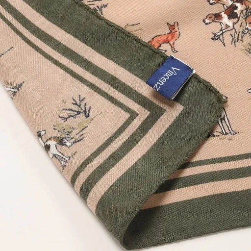 Cashmere Silk Scarf - Dog