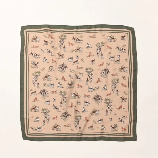 Cashmere Silk Scarf - Dog