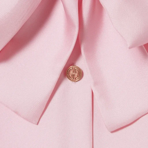 Silk Twill Shirt With Bow