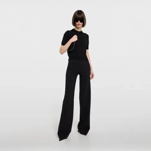 Knit Wool Top With Embroidery