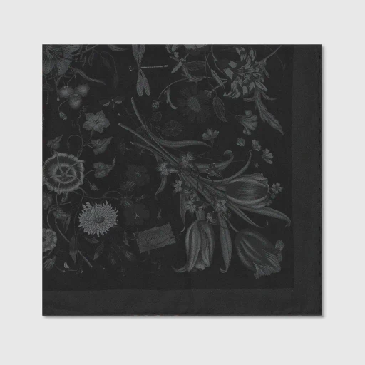 Printed Cotton Silk Pocket Square