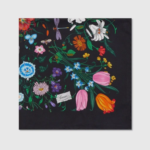 Printed Cotton Silk Pocket Square