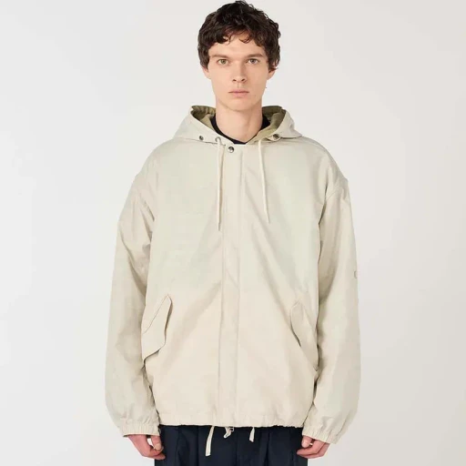 Nylon Twill Hooded Jacket