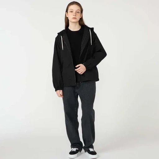 Nylon Twill Hooded Jacket