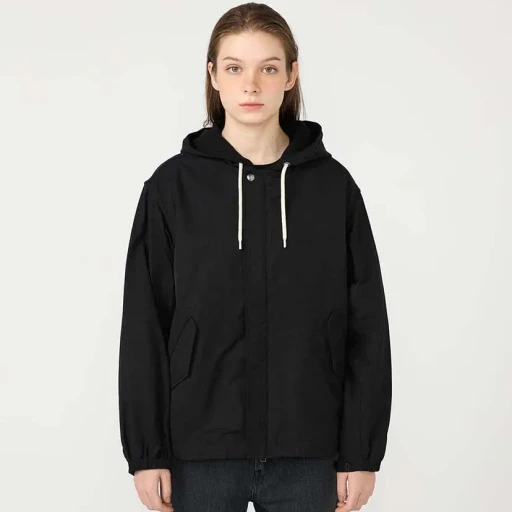 Nylon Twill Hooded Jacket