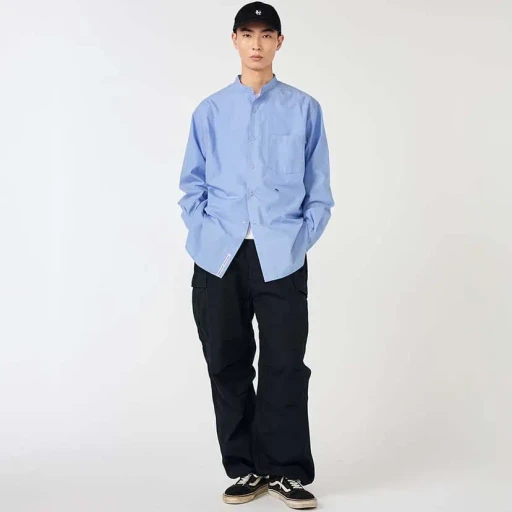 Band Collar Wind Shirt