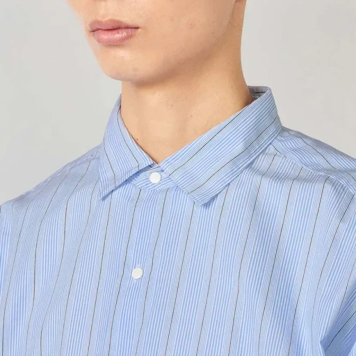 Regular Collar Stripe Wind Shirt