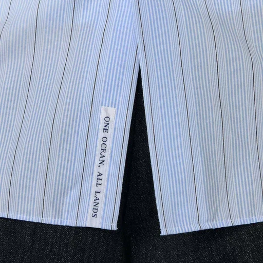 Regular Collar Stripe Wind Shirt