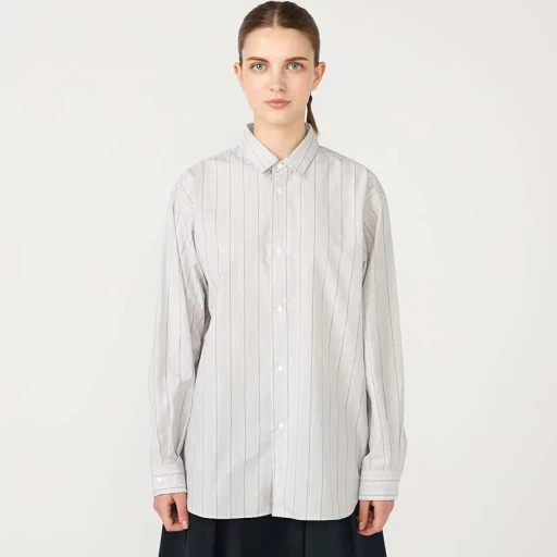 Regular Collar Stripe Wind Shirt