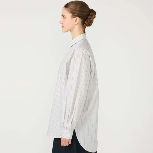 Regular Collar Stripe Wind Shirt