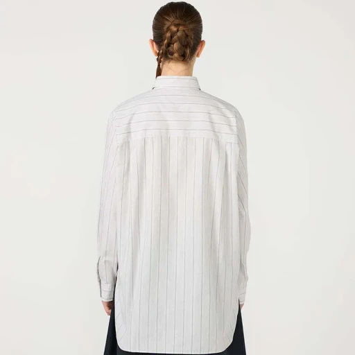 Regular Collar Stripe Wind Shirt