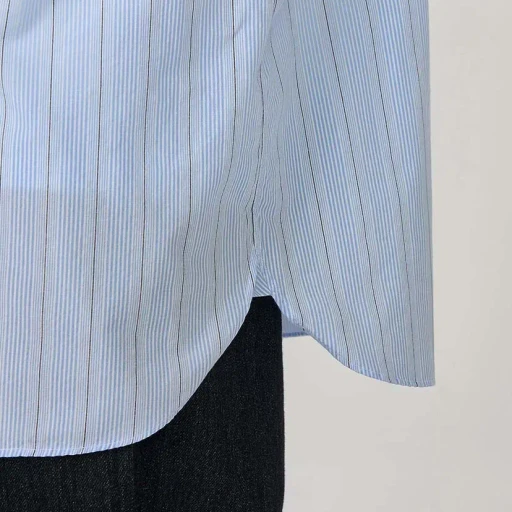 Regular Collar Stripe Wind Shirt