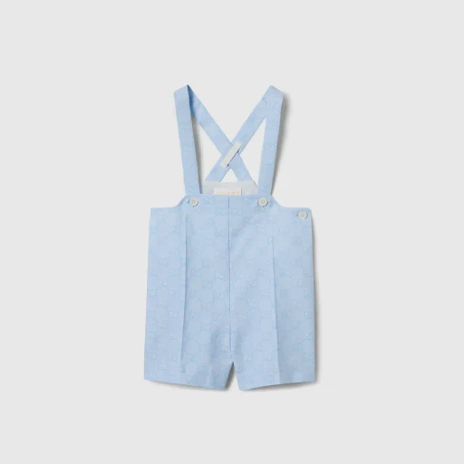 Baby Gg Cotton Jacquard Dungaree