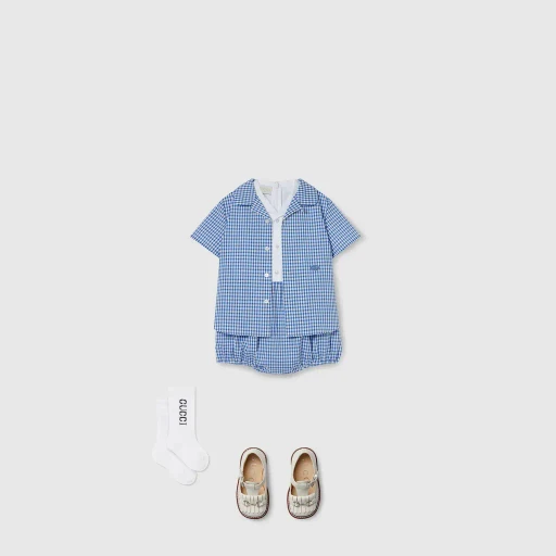 Baby Gingham Cotton One-Piece
