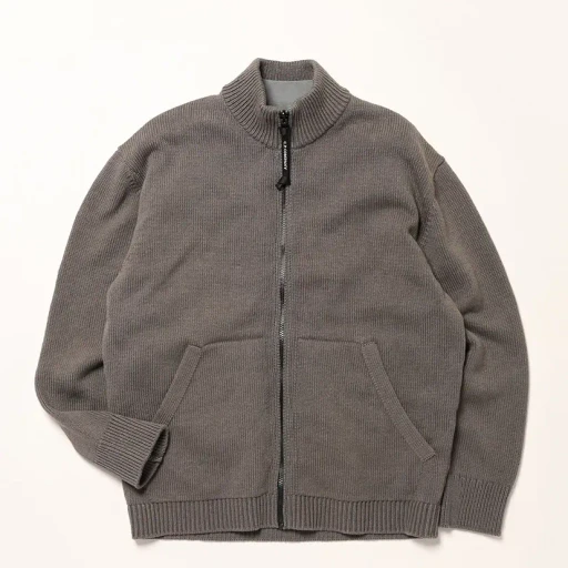 Cotton Mixed Zipped Cardigan