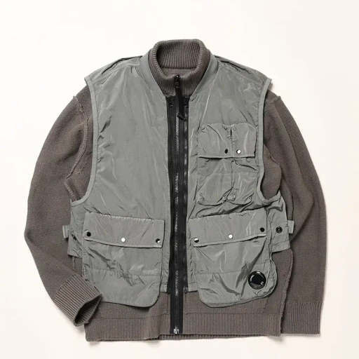 Cotton Mixed Zipped Cardigan