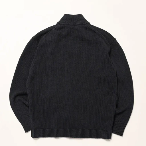 Cotton Mixed Zipped Cardigan