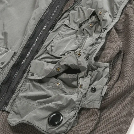 Cotton Mixed Zipped Cardigan
