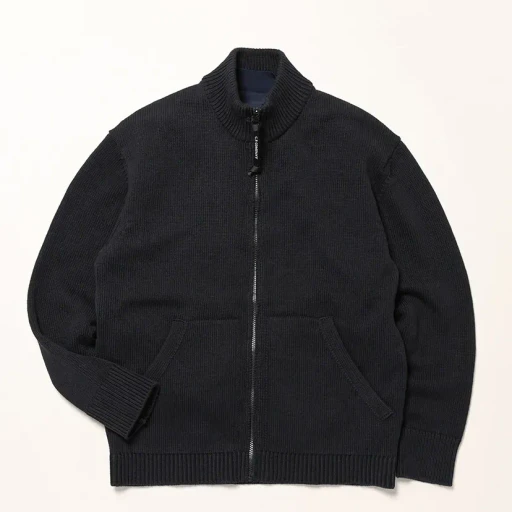 Cotton Mixed Zipped Cardigan