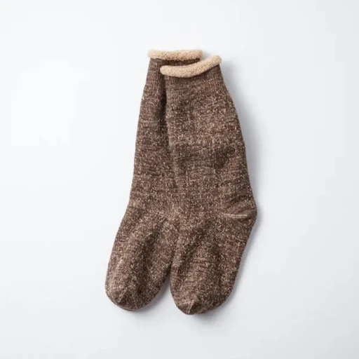 Double Face Crew Socks Merinowool & Brown Og