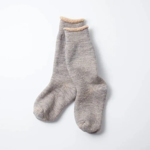 Double Face Crew Socks Merinowool & Brown Og