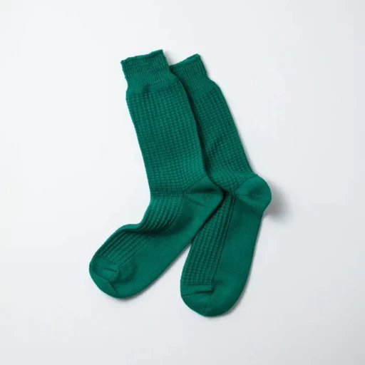Cotton Waffle Crew Socks