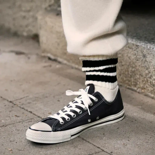Coarse Ribbed Oldschool Crew Socks