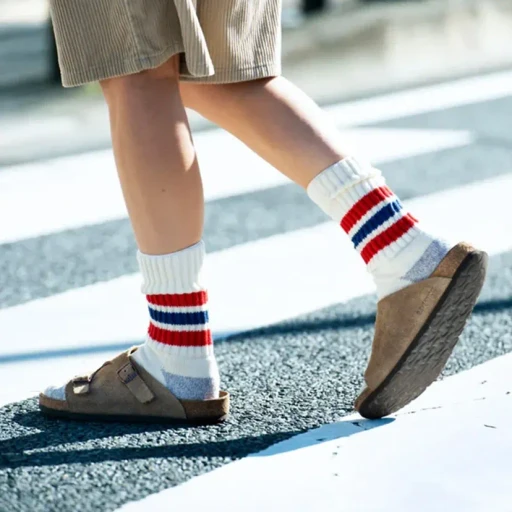 Coarse Ribbed Oldschool Crew Socks