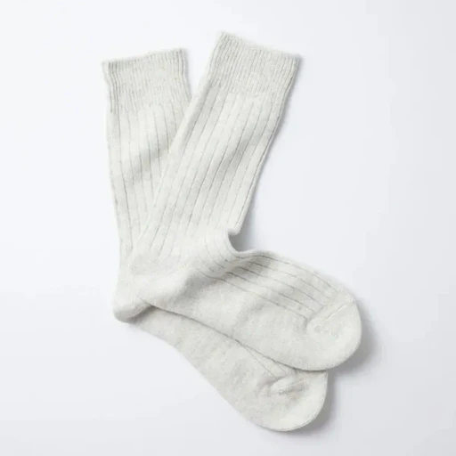 Cotton Wool Ribbed Crew Socks