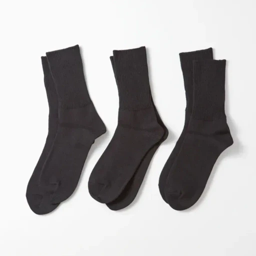 Organic Daily 3 Pack Ribbed Crew Socks