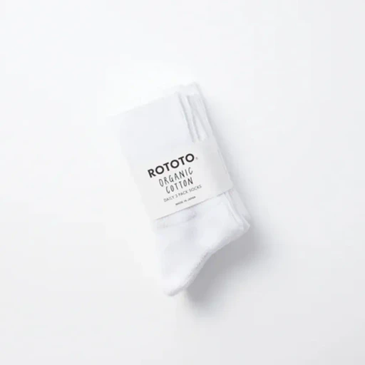 Organic Daily 3 Pack Ribbed Crew Socks