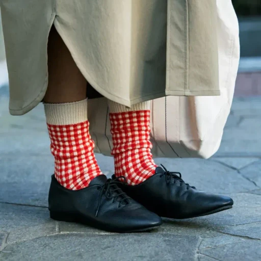 Gingham Check Socks