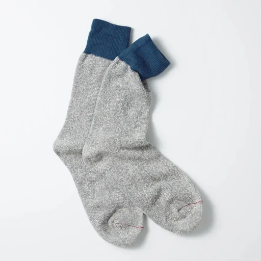 Double Face Crew Socks Silk & Cotton