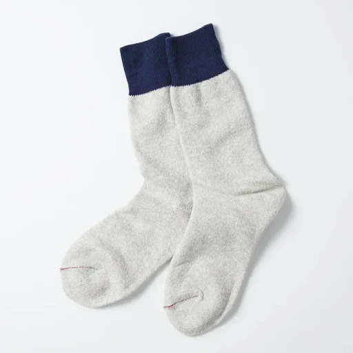 Double Face Crew Socks Silk & Cotton