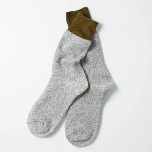 Double Face Crew Socks Silk & Cotton