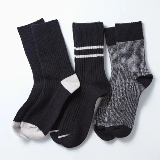 Recycled Cotton / Wool Daily 3 Pack Socks