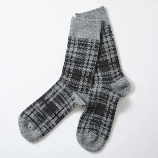 Check Pattern Merino Socks