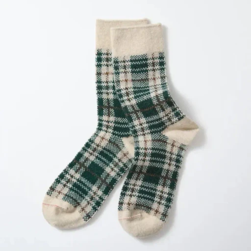 Check Pattern Merino Socks