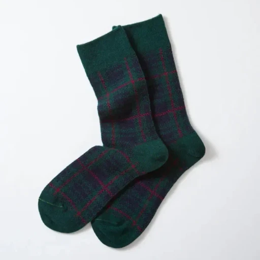 Check Pattern Merino Socks
