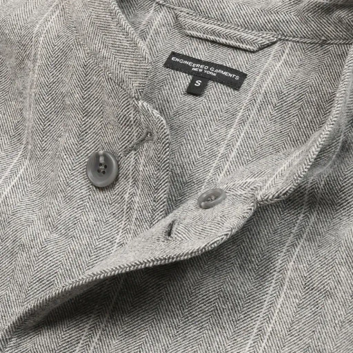 Dayton Long Shirt - Wool Striped Hb